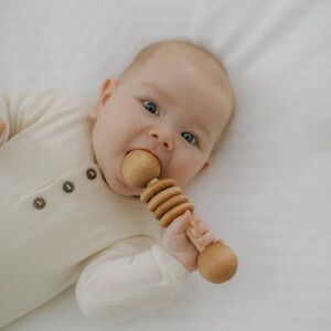 Our Green House Wooden Baby Rattle
Classic Design
No Finish
Grasping Toy
Rolling